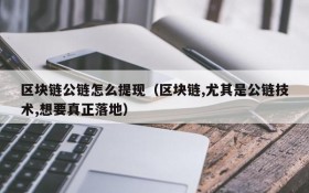 区块链公链怎么提现(区块链,尤其是公链技术,想要真正落地)