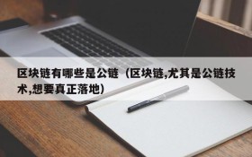 区块链有哪些是公链(区块链,尤其是公链技术,想要真正落地)