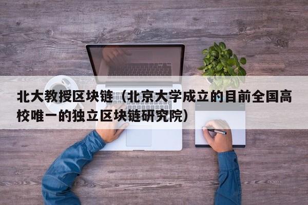 北大教授区块链（北京大学成立的目前全国高校唯一的独立区块链研究院）