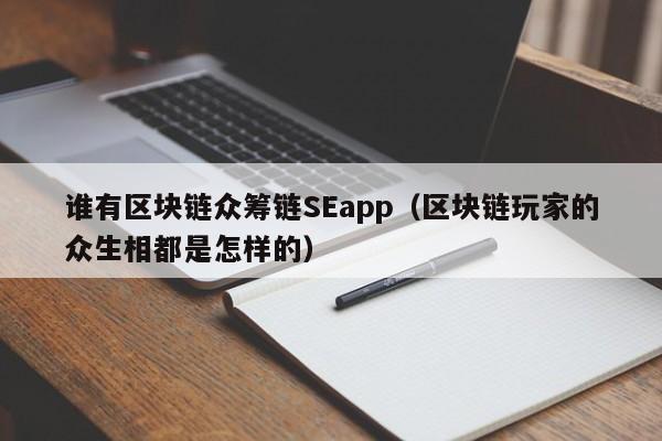 谁有区块链众筹链SEapp（区块链玩家的众生相都是怎样的）